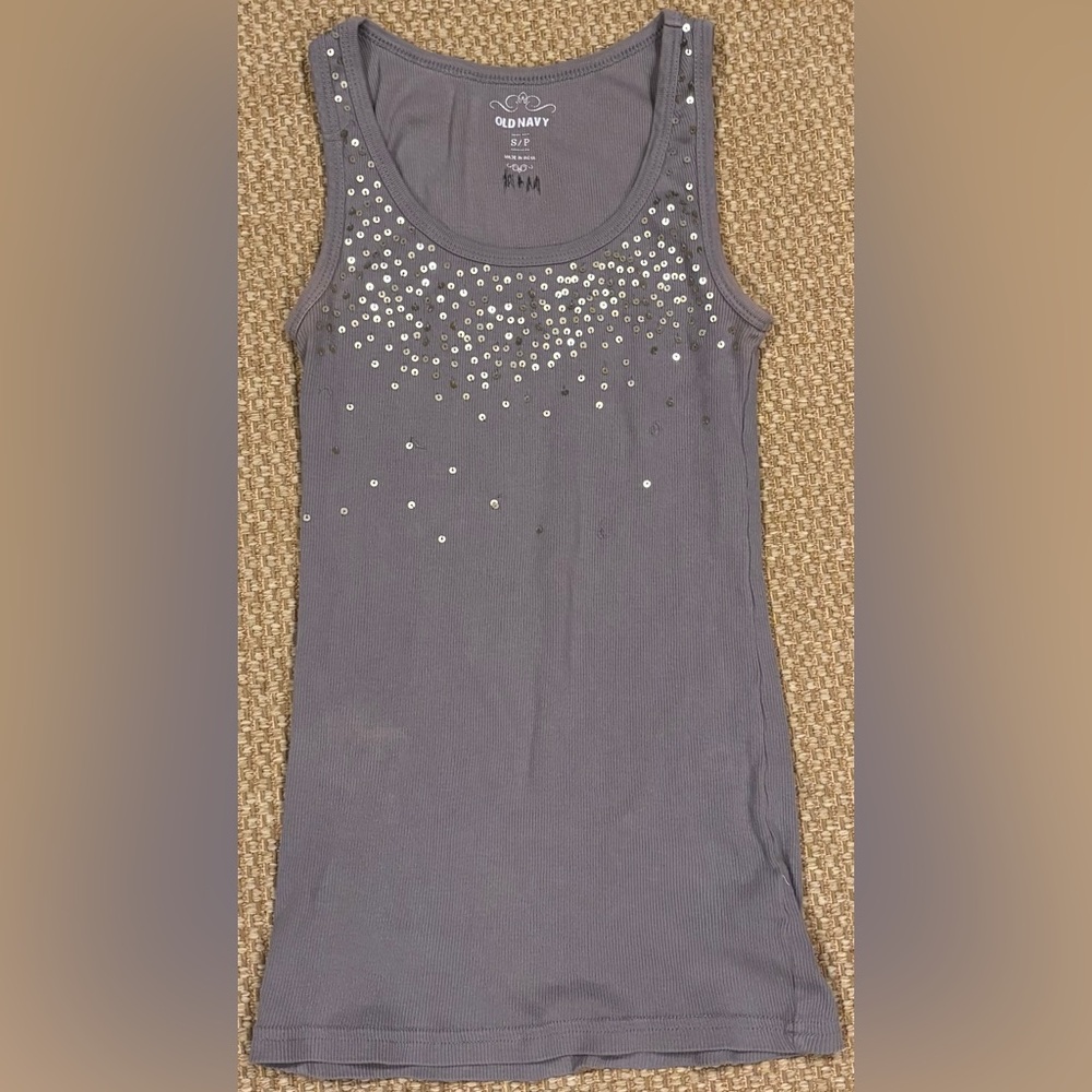 Old Navy Gray Camisole with Sequins